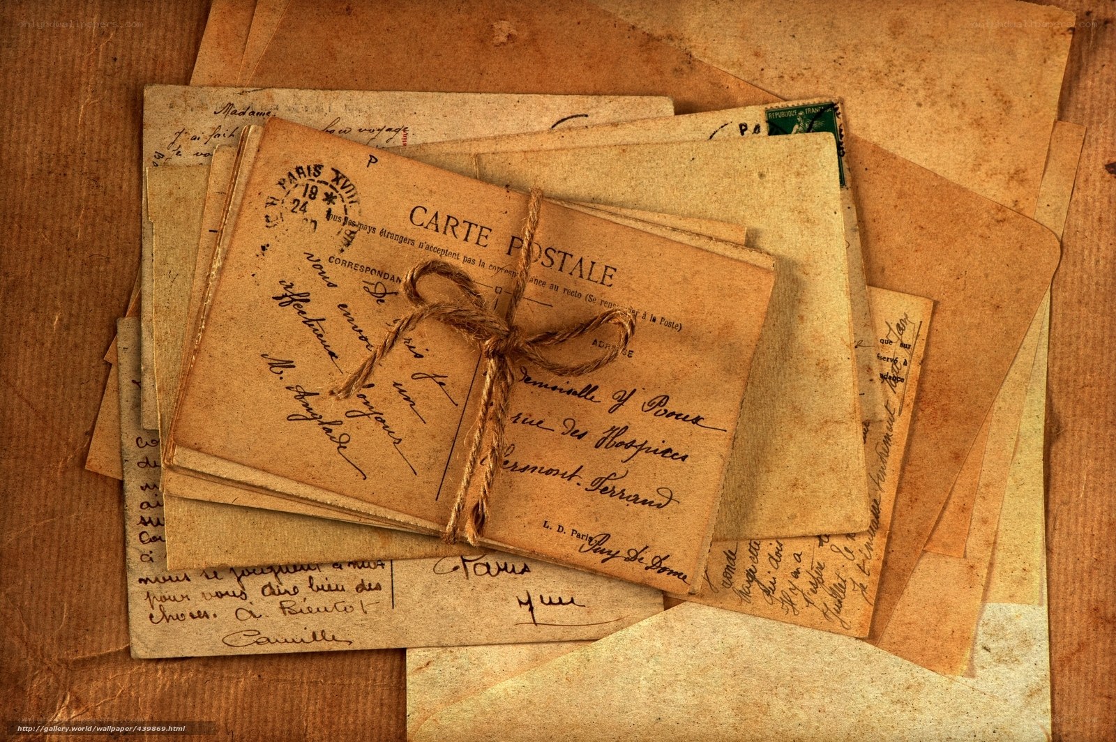 stack of vintage postcards