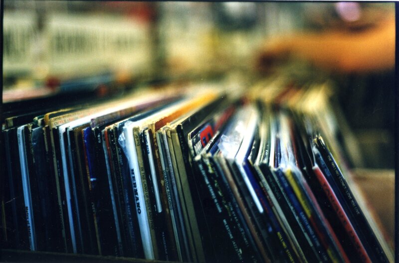 Stack of Vinyl Records — Black, Calm