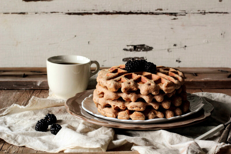 Stack of Waffles with Berries