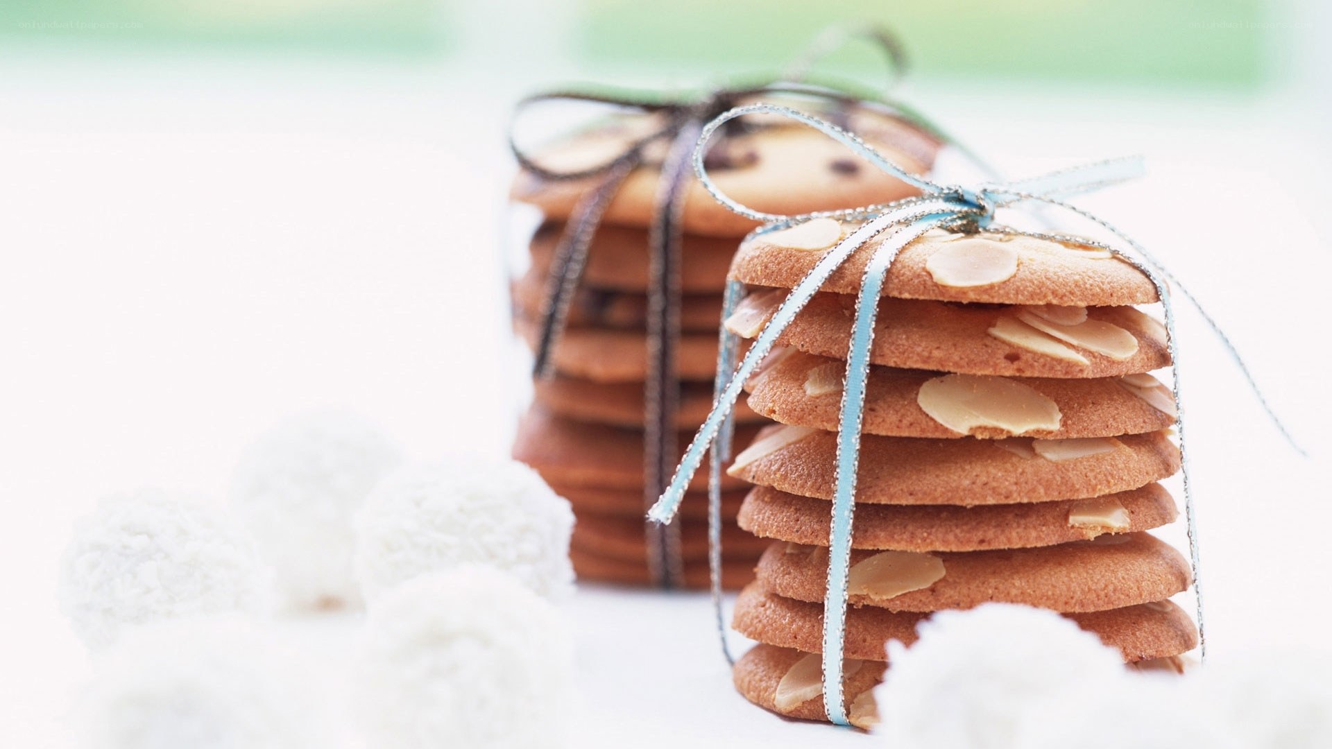 stacked almond cookies