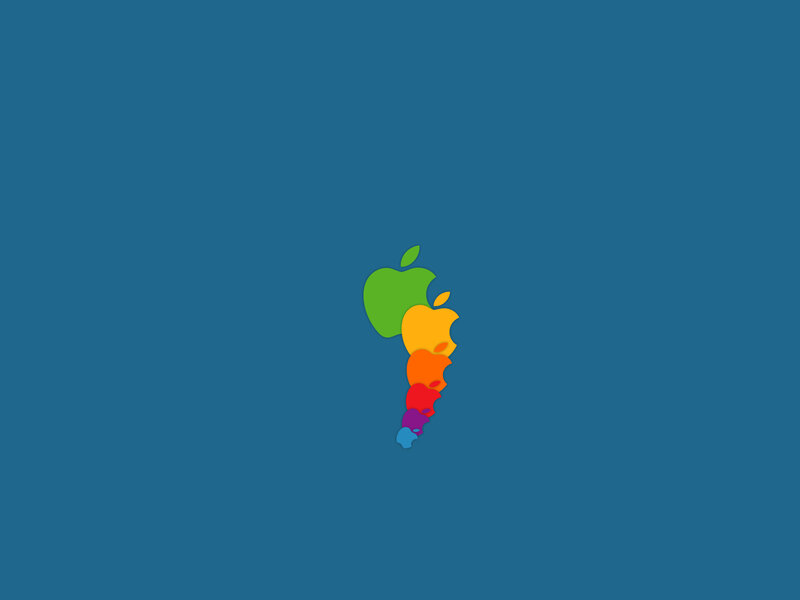 Stacked Apple Logos