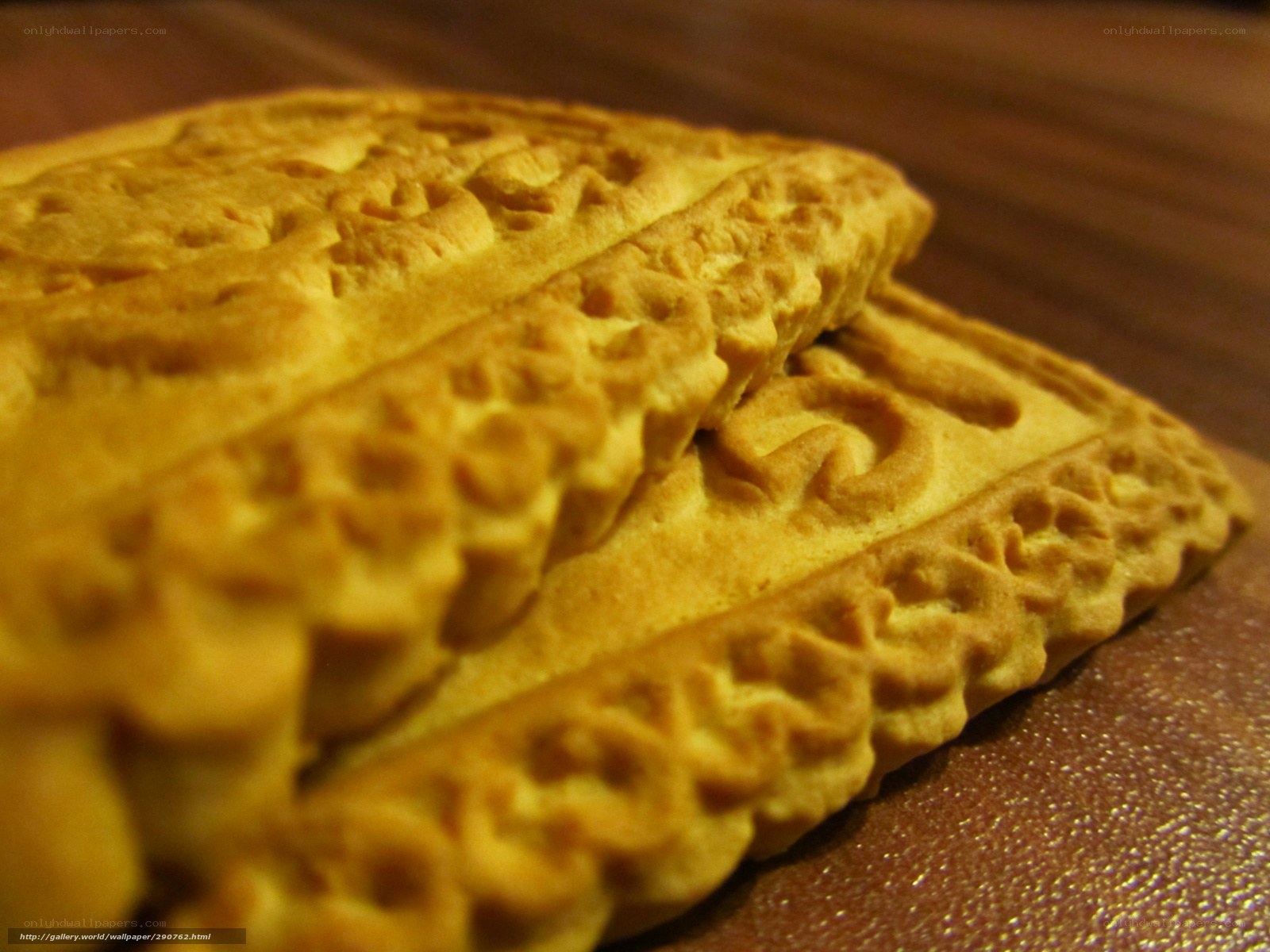 stacked biscuits on wood