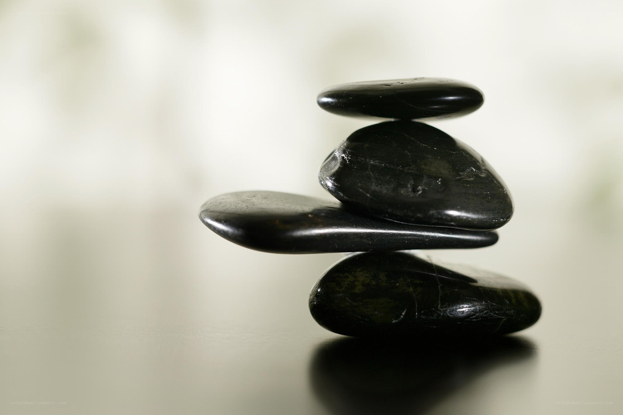 stacked black stones