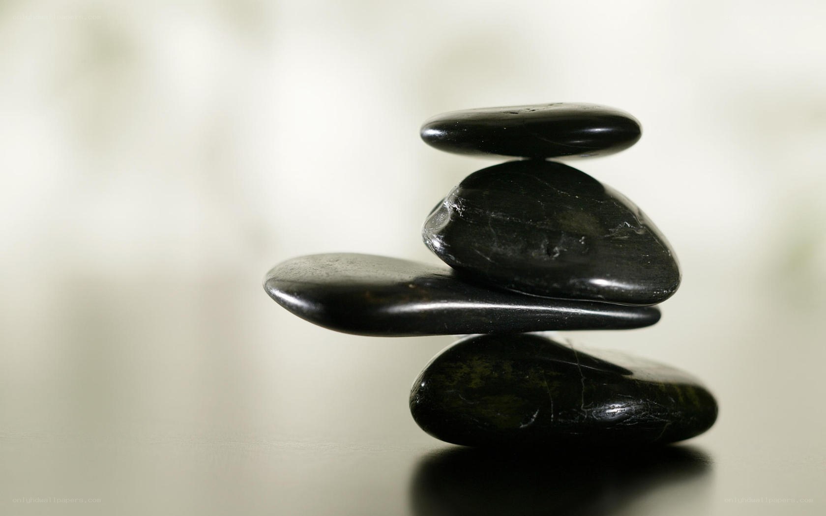 stacked black stones