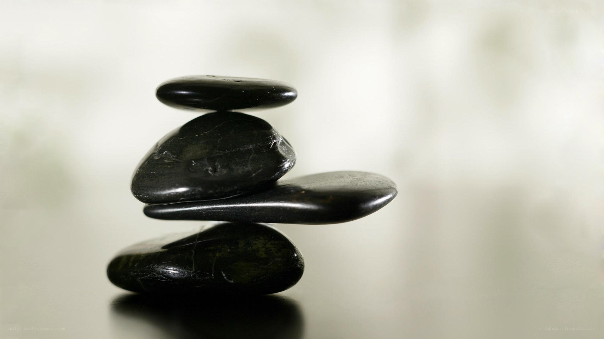 stacked black stones