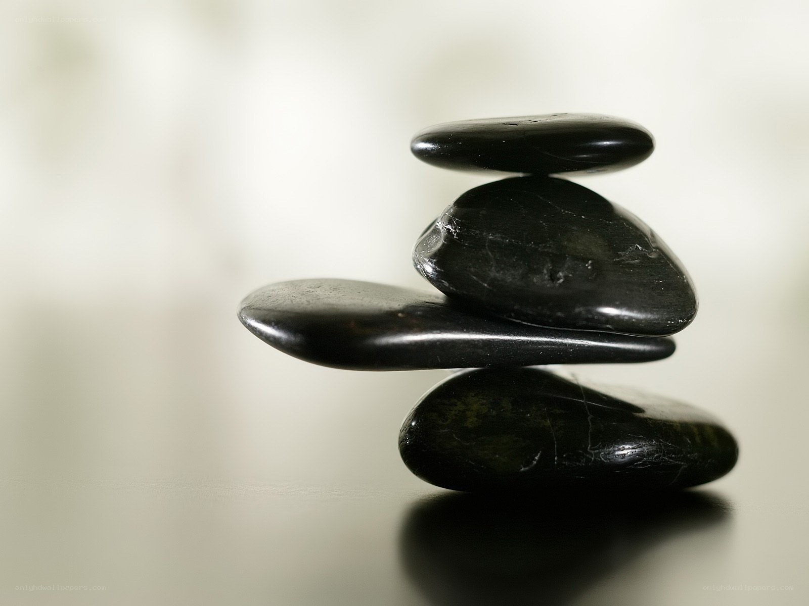 stacked black stones