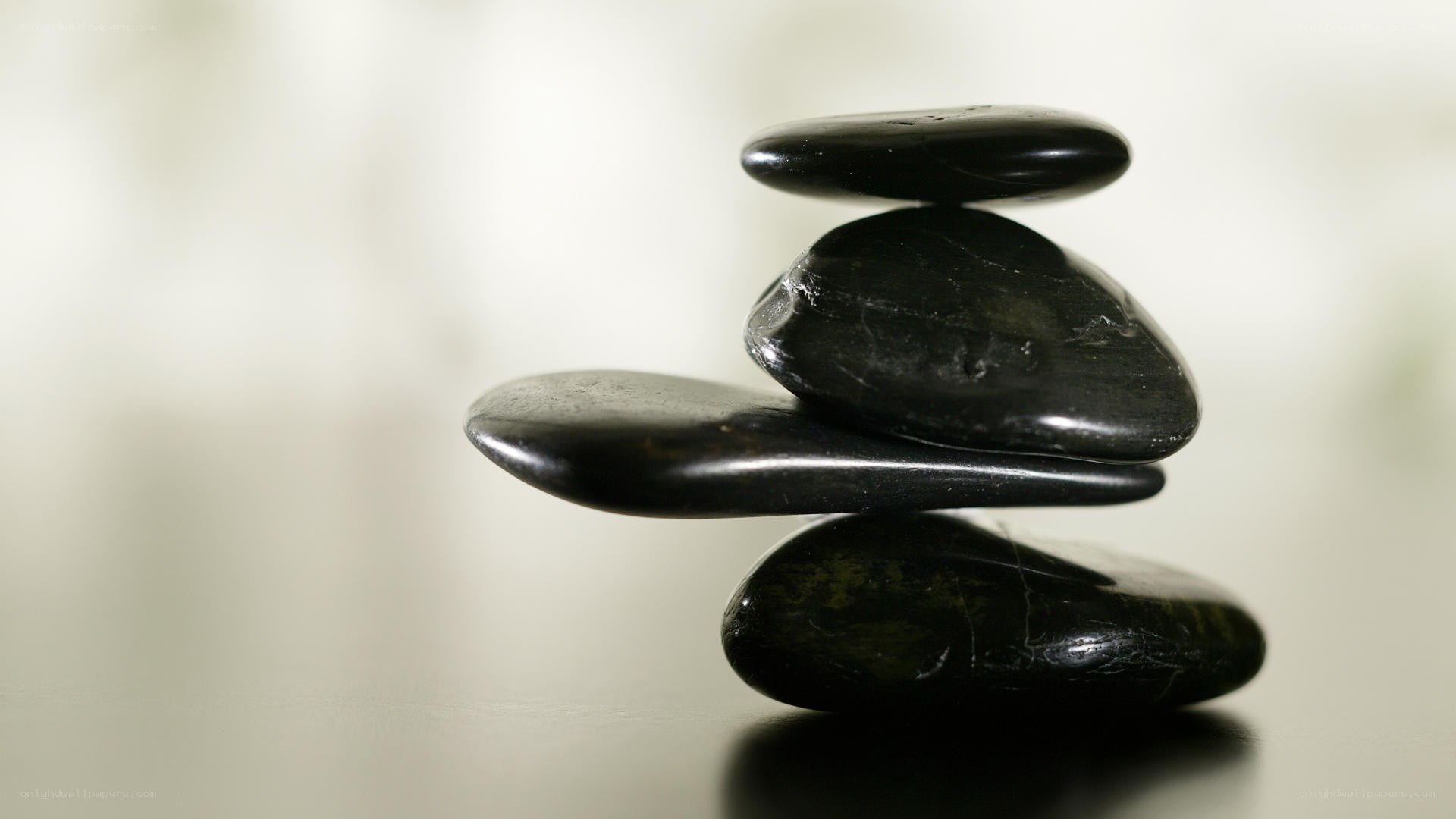 stacked black stones