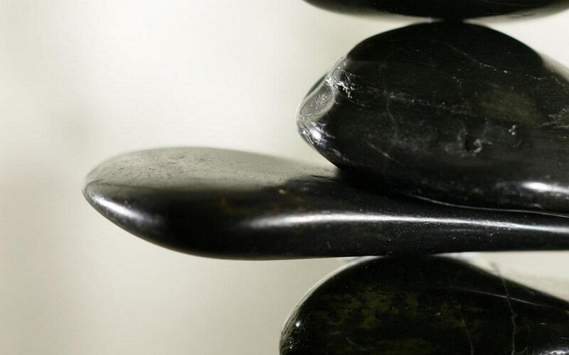 Stacked Black Stones — Calm