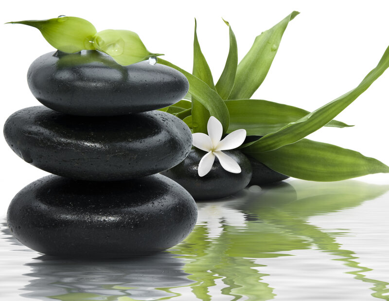 Stacked Black Stones — Serene, Photograph