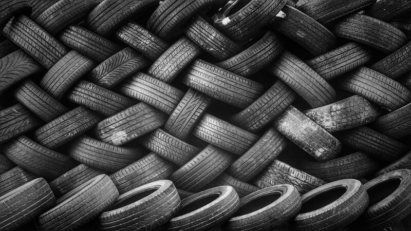 Stacked Car Tires — Black