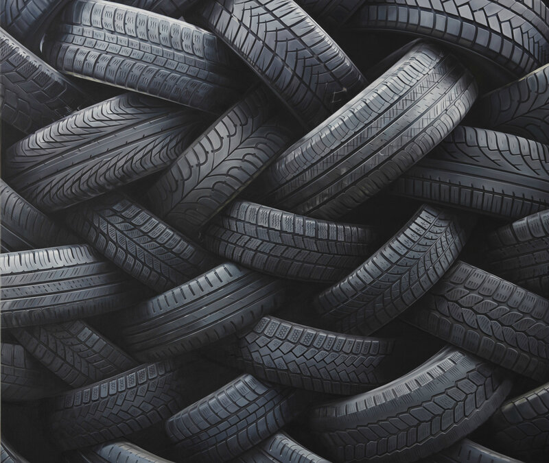 Stacked Car Tires