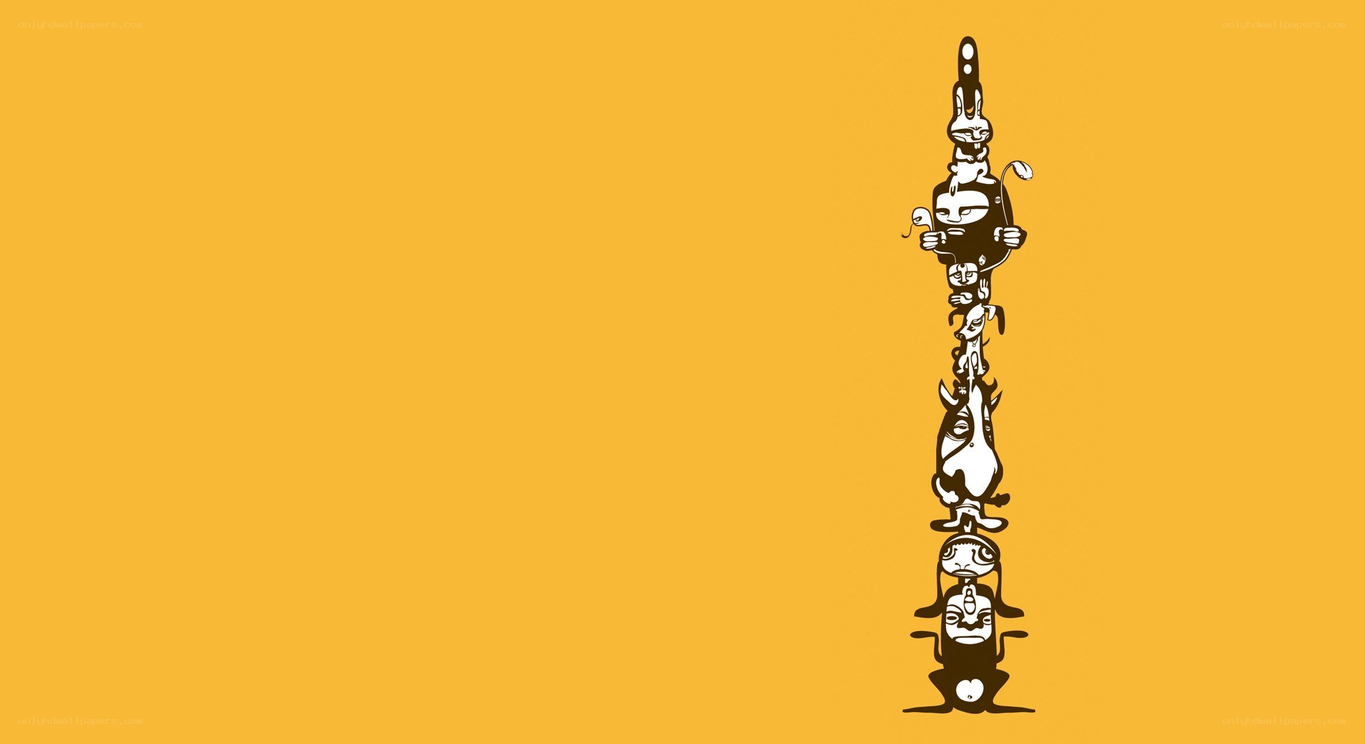 stacked cartoon characters