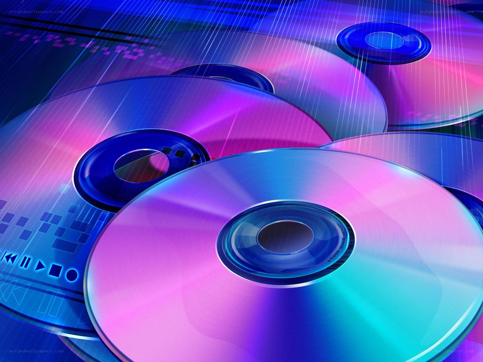 stacked cds with digital effects