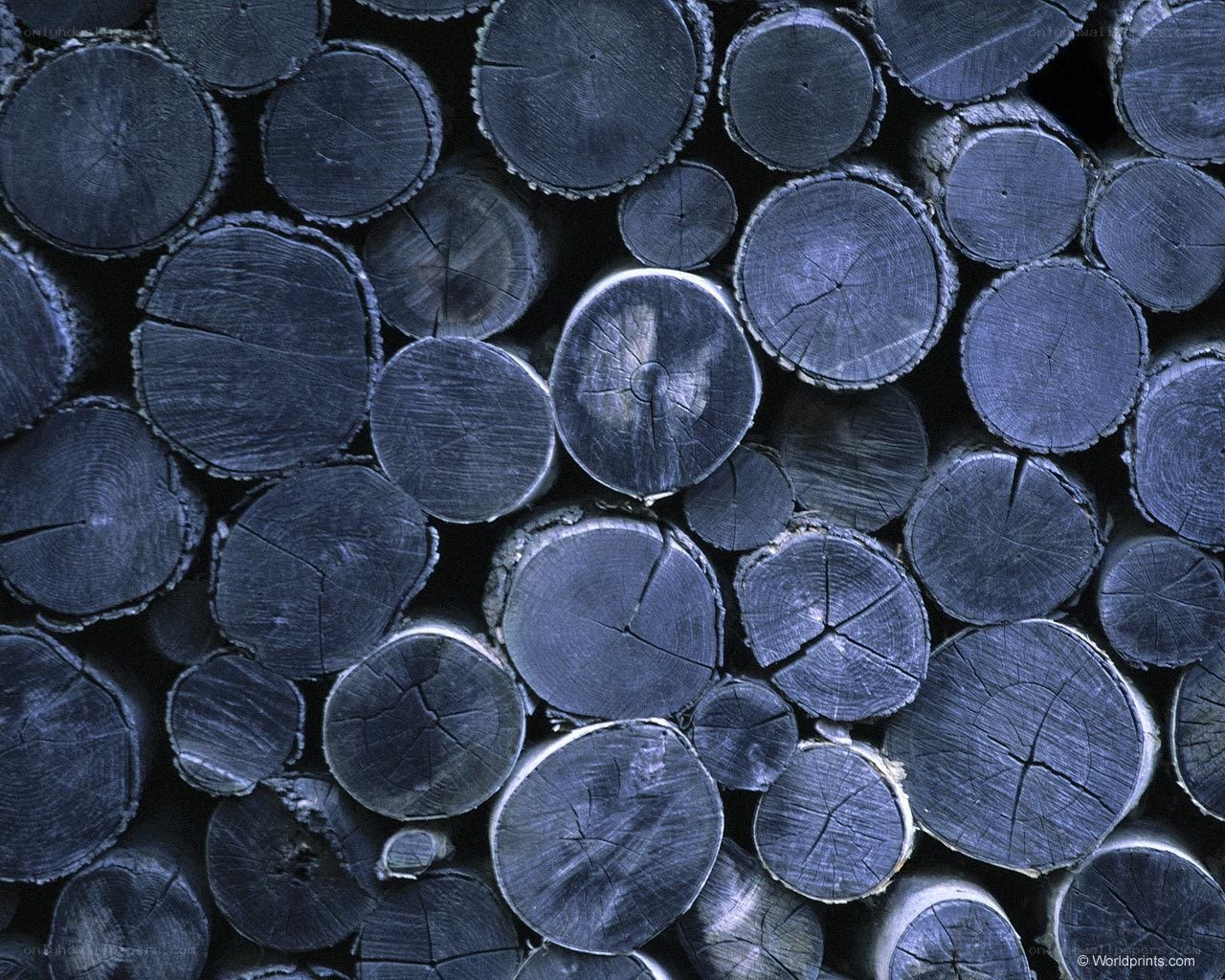 stacked charcoal logs