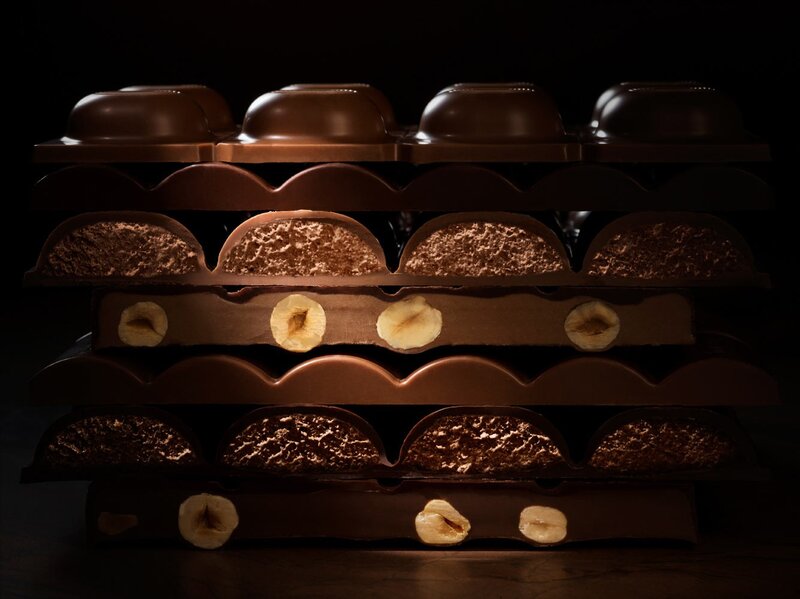 stacked chocolate bars