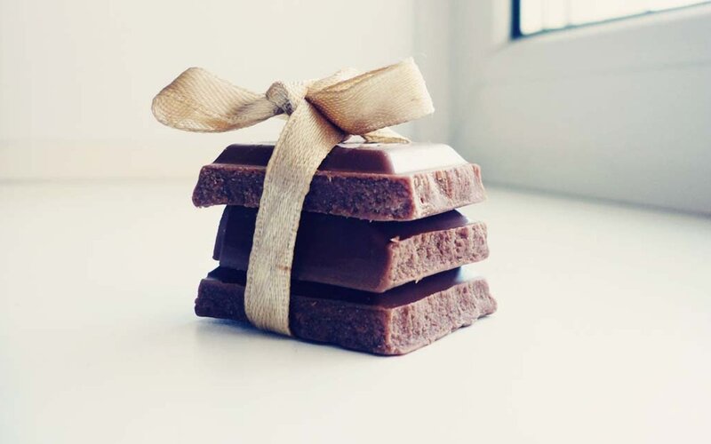 Stacked Chocolate Bars — Brown