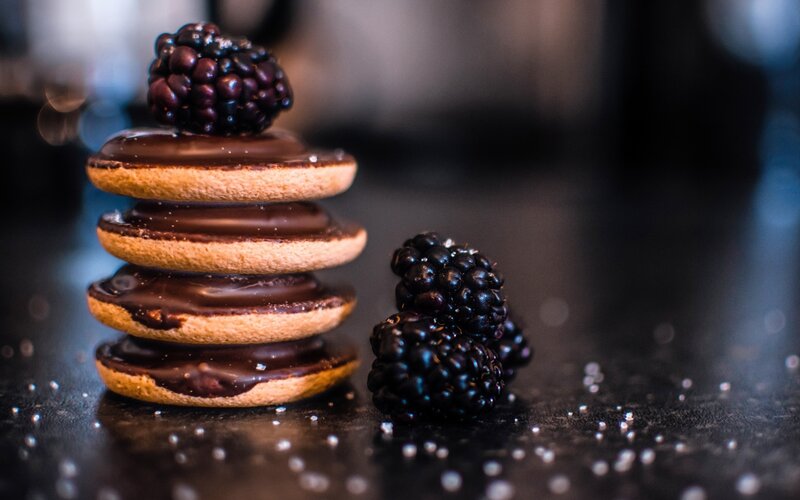 Stacked Chocolate Cookies — Brown