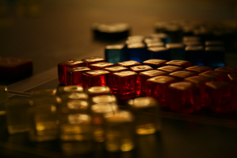 Stacked Colored Cubes