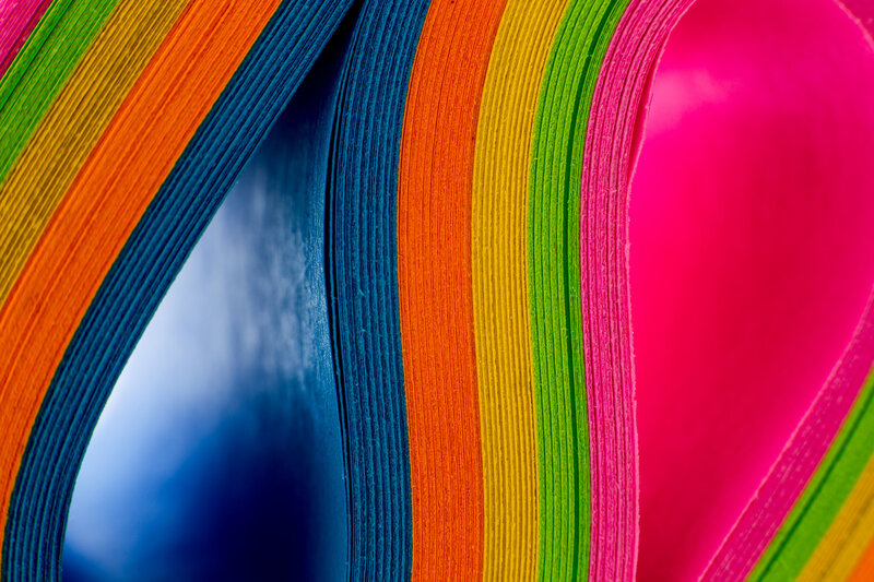 Stacked Colored Paper — Blue