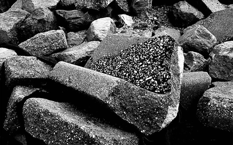 stacked concrete blocks