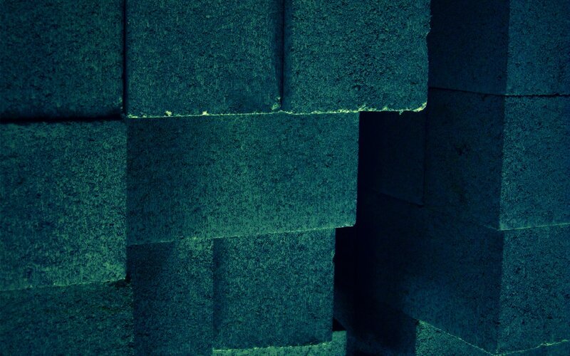 Stacked Concrete Blocks — Blue, Dark
