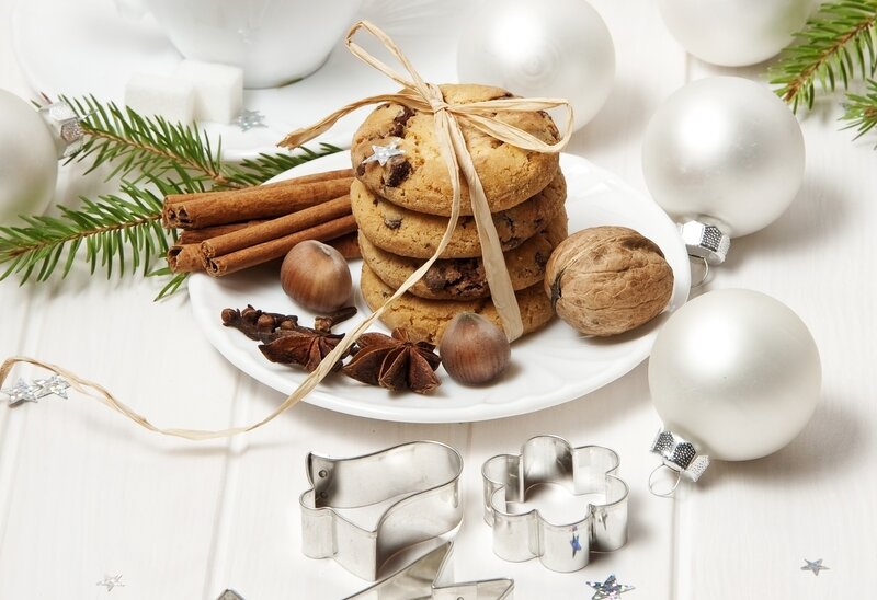 Stacked Cookies on Plate