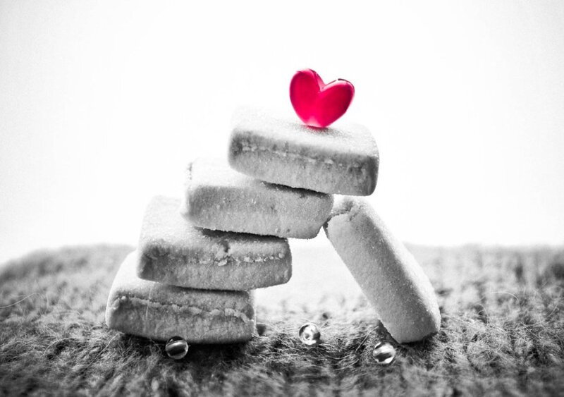 Stacked Cookies with Heart