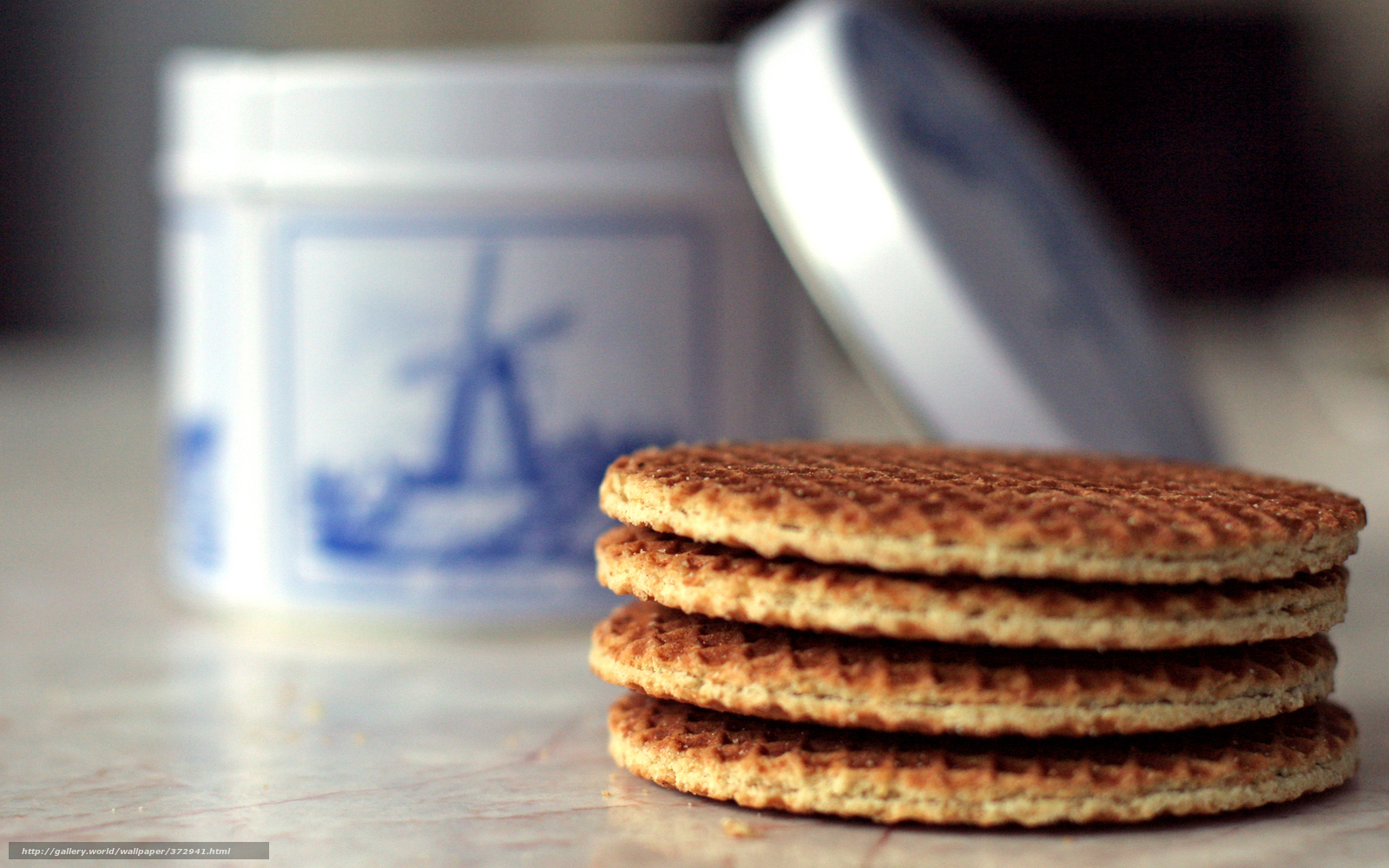 stacked cookies with tin