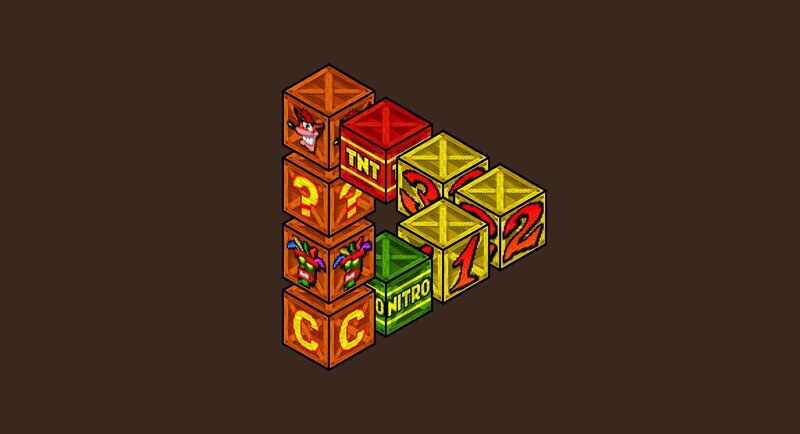 Stacked Crates in Game