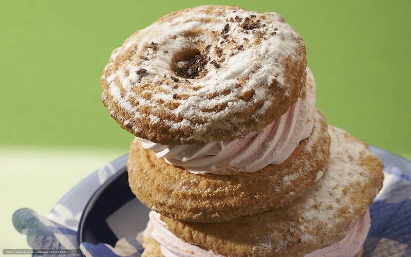 Stacked Cream-filled Cookies — Green