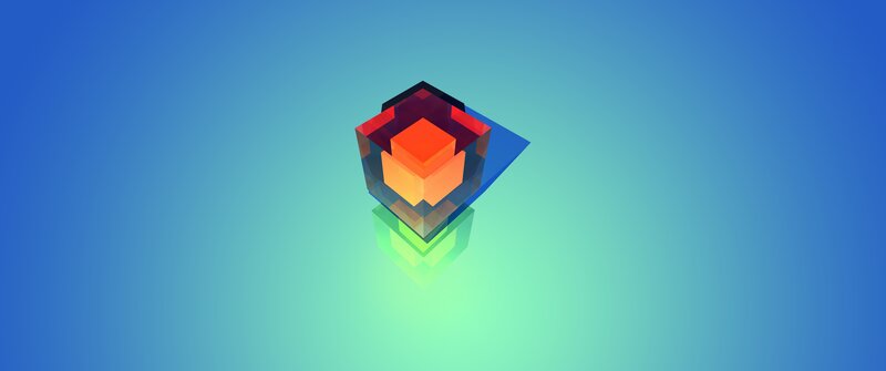 Stacked Cubes — Blue