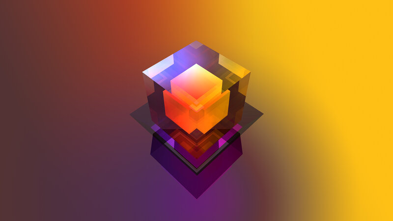 Stacked Cubes in Gradient