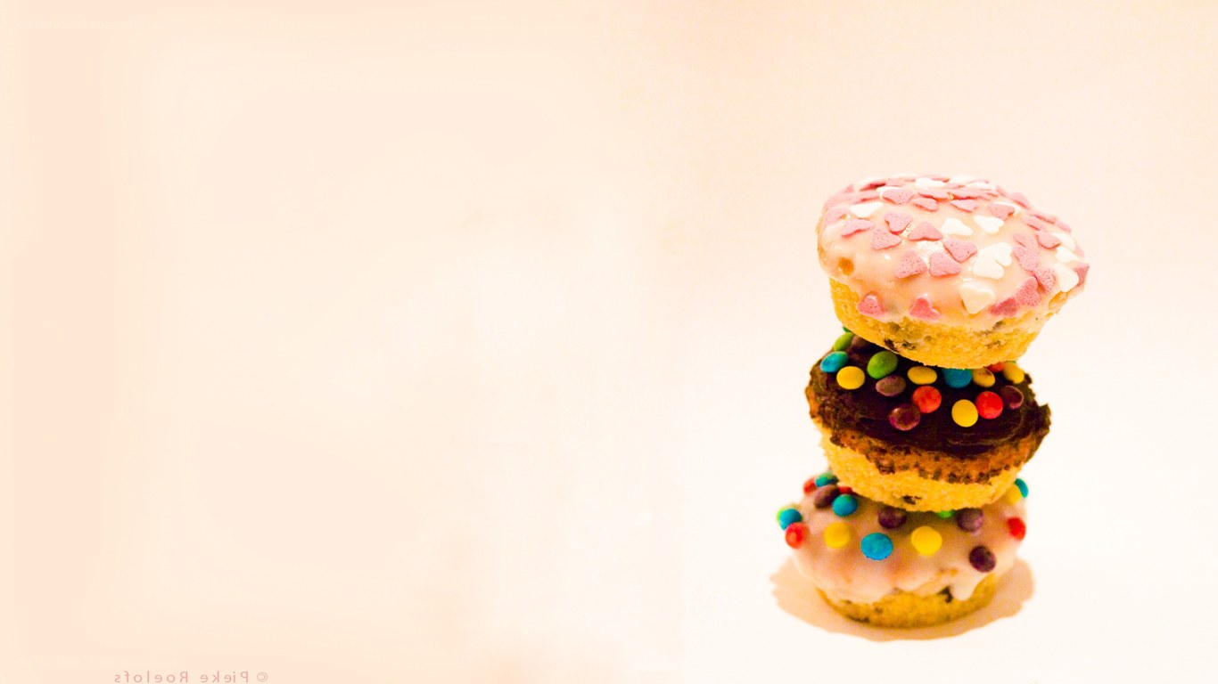 stacked cupcakes with sprinkles