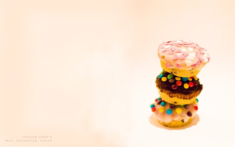 stacked cupcakes with sprinkles