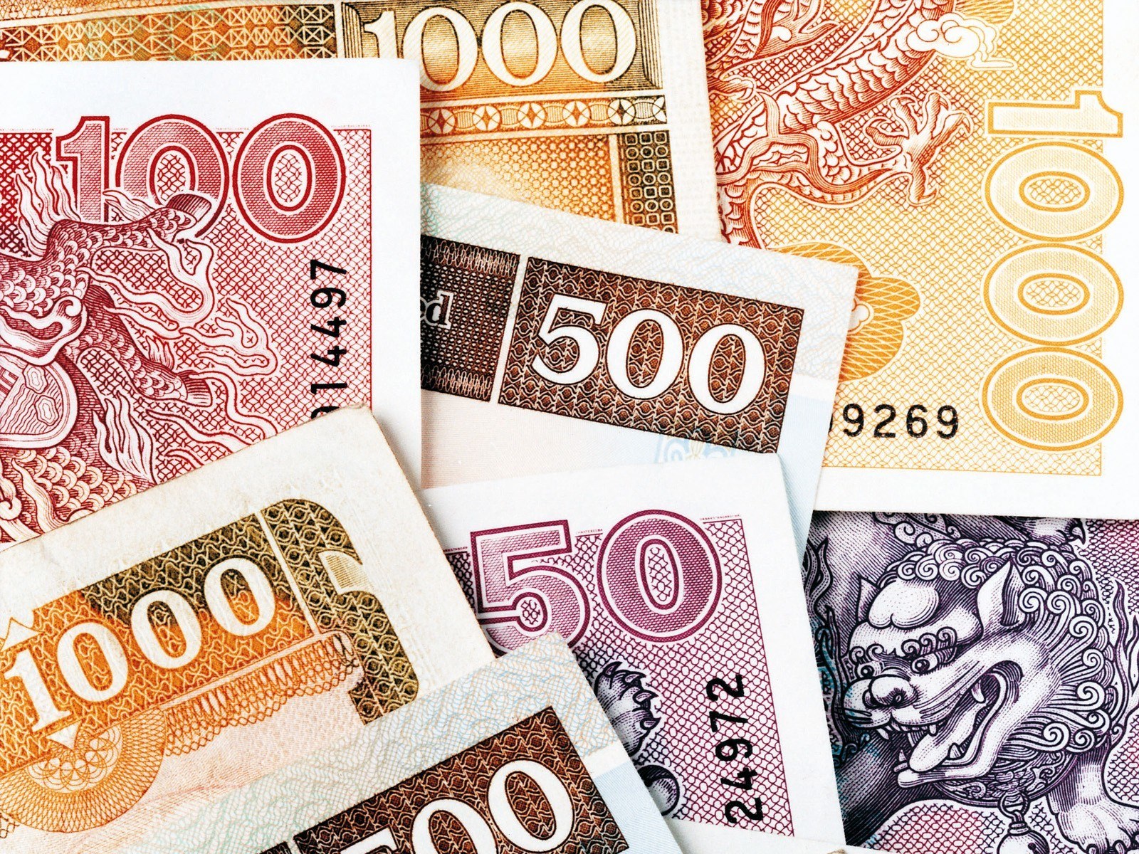 stacked currency banknotes