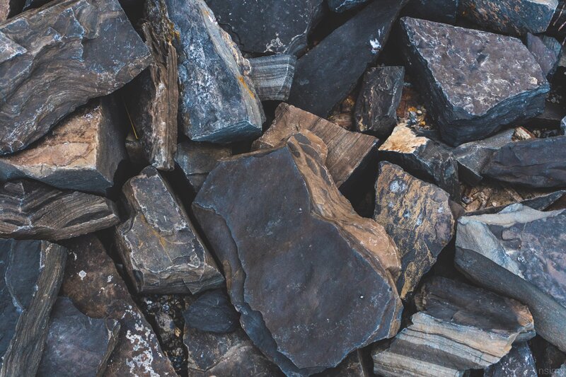 Stacked Dark Rocks