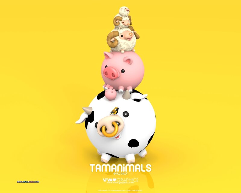 stacked farm animals