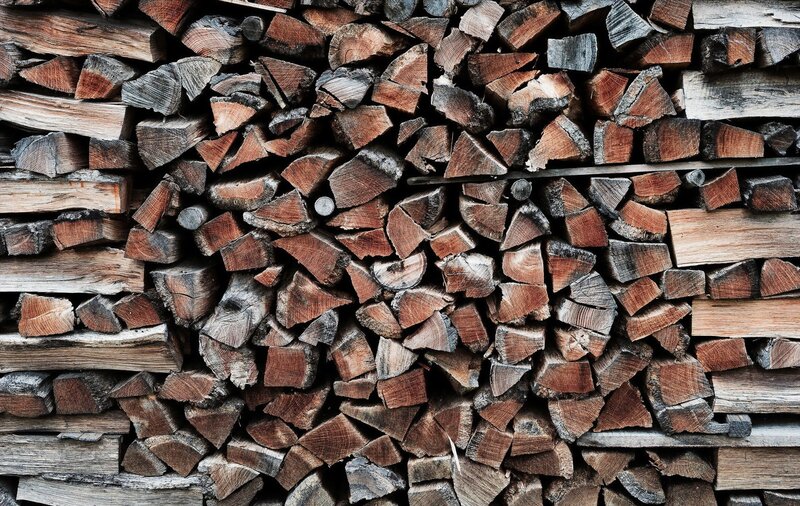 Stacked Firewood Logs — Brown, Neutral, Photograph, Woodpile