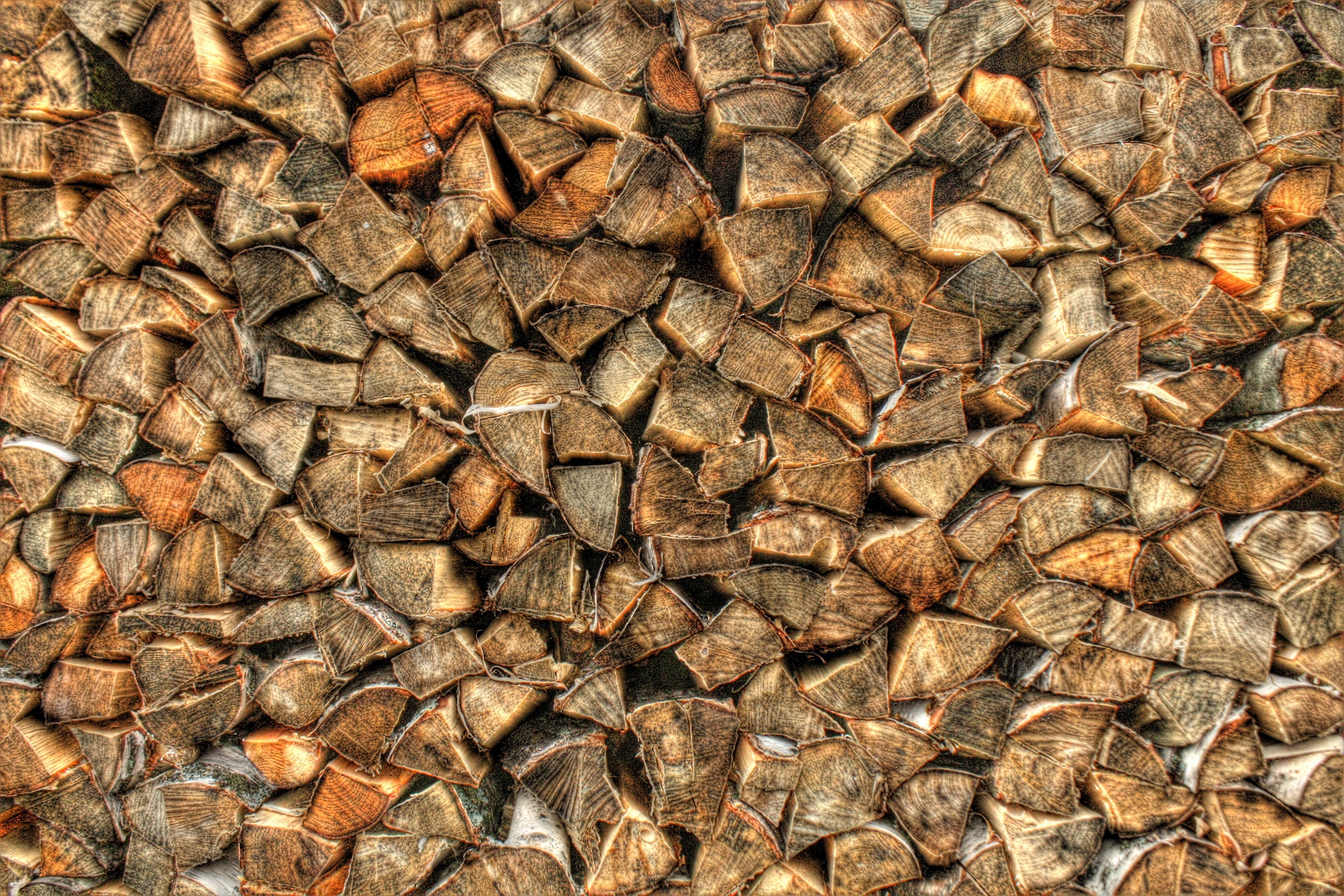 stacked firewood pile