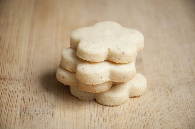 stacked flower-shaped cookies