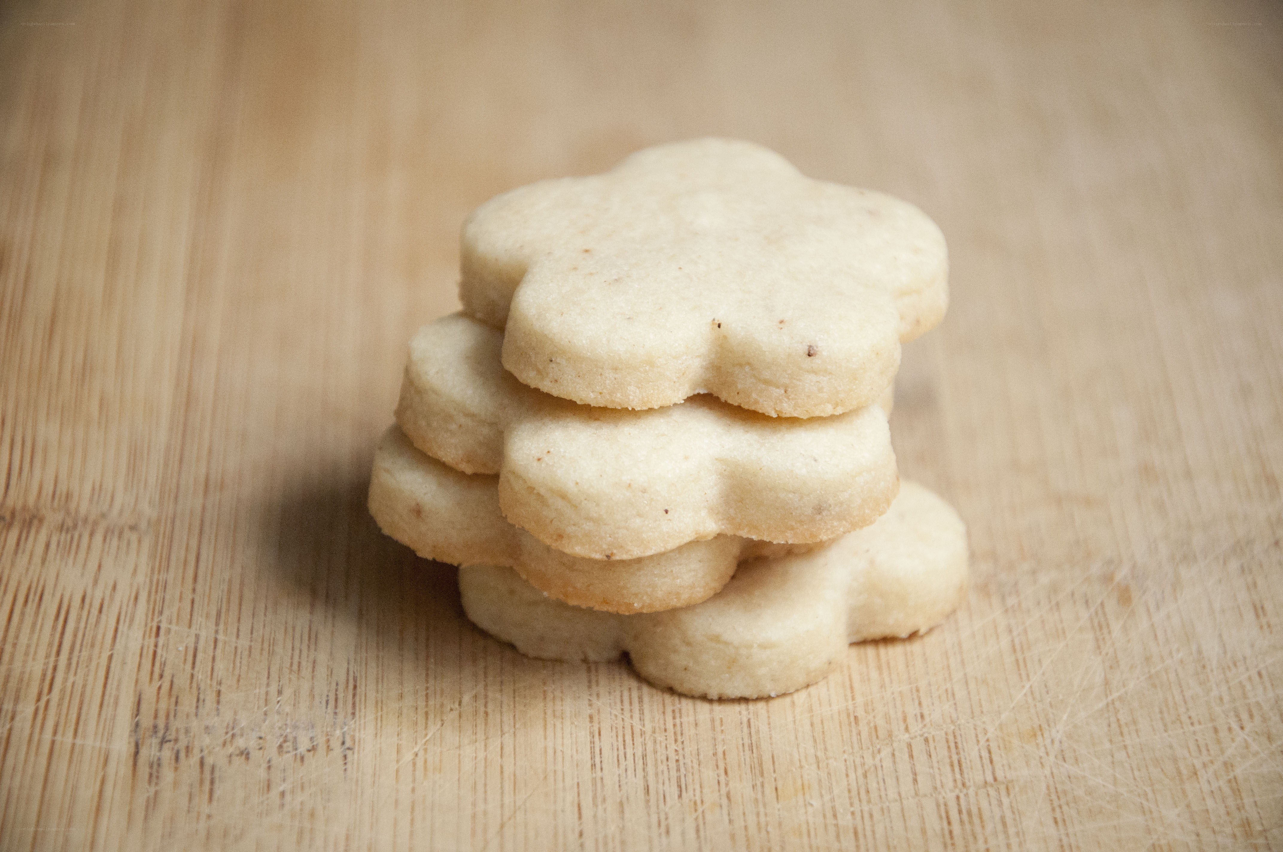 stacked flower-shaped cookies
