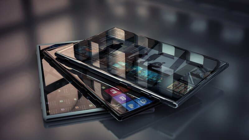 Stacked Foldable Tablets — Black
