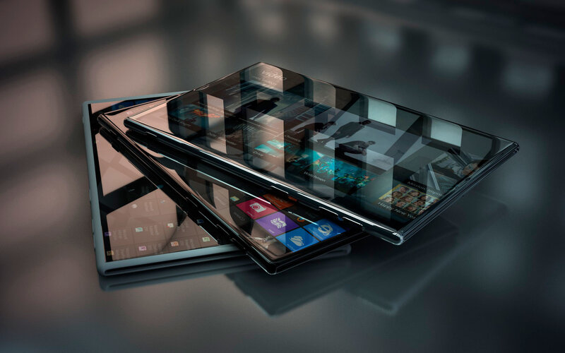 stacked foldable tablets