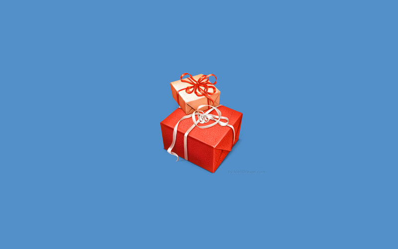 Stacked Gift Boxes — Blue