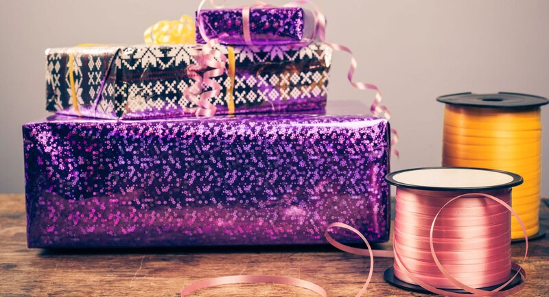 Stacked Gift Boxes — Purple
