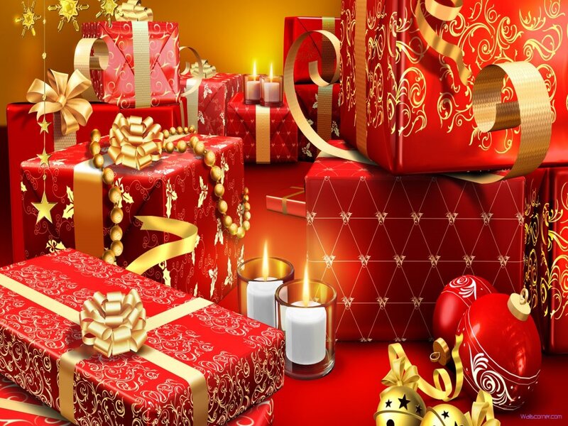 Stacked Gift Boxes — Red