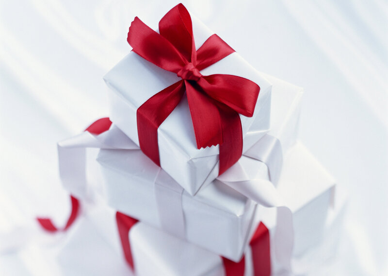 Stacked Gift Boxes — White, Festive, Photograph