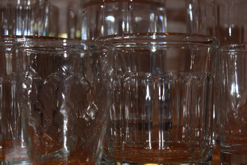 Stacked Glass Tumblers