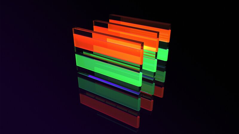 Stacked Glowing Bars
