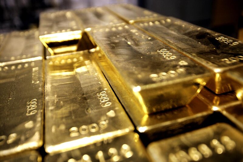 Stacked Gold Bars — Yellow, Dramatic